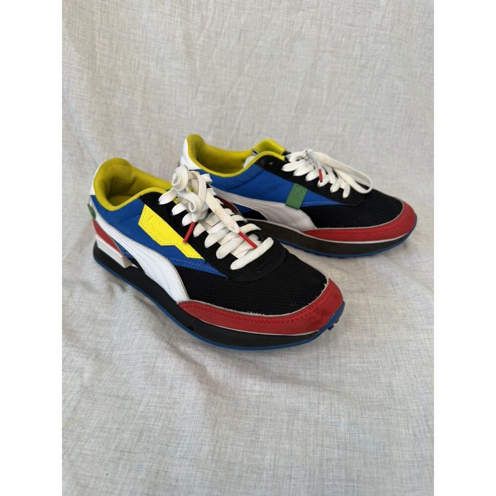PUMA Future Rider Mens shoes 381449-01 Athletic red blue yellow black size 9